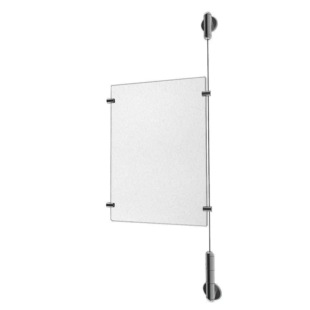 Extension Kits for Stainless Steel Single Column Wall-to-Wall Cable System Displays