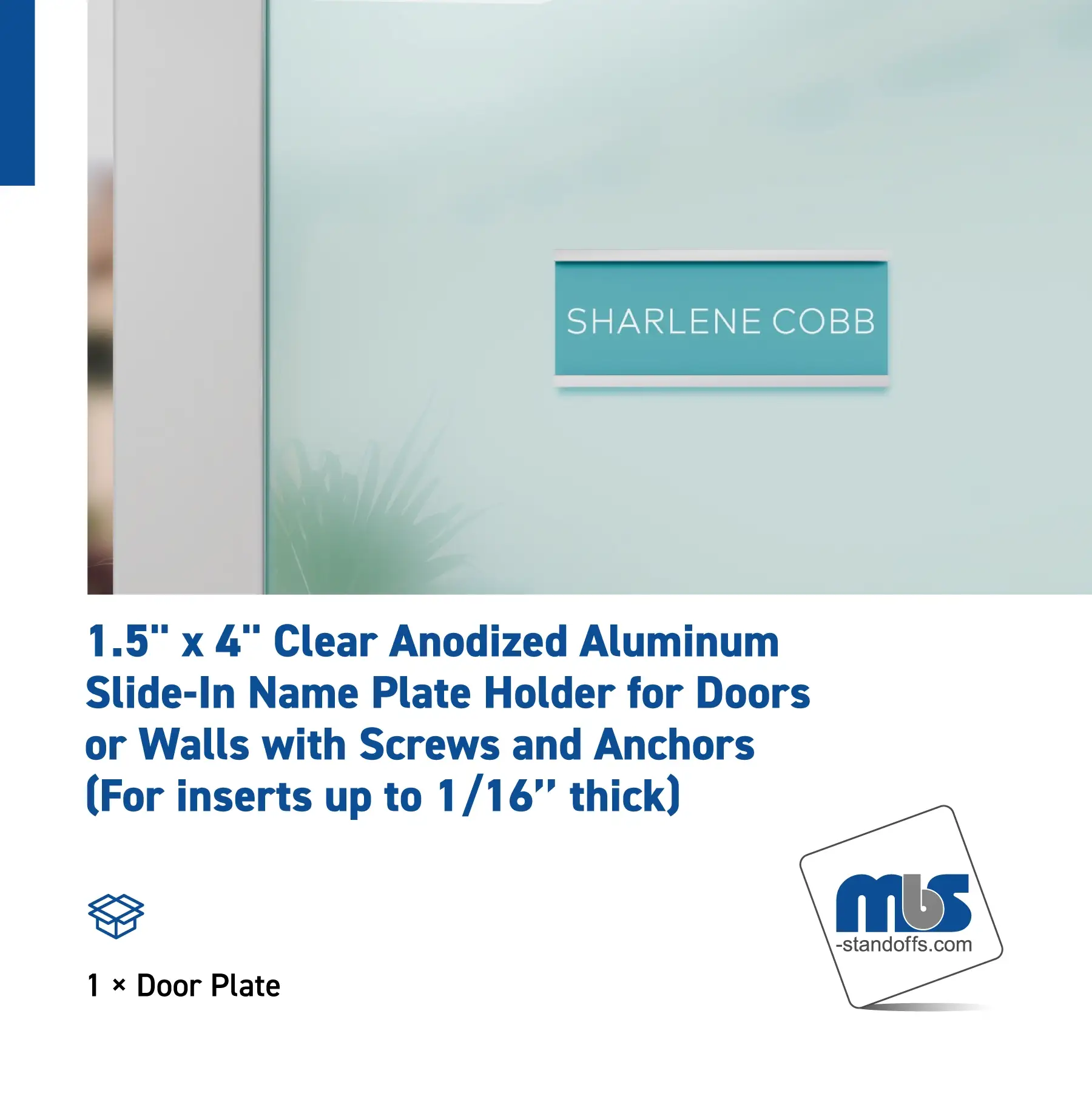 1-1/2'' Wall & Door Name Plates