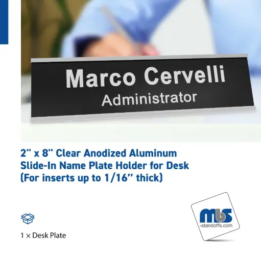 2" Desktop Slide-In Name Plates