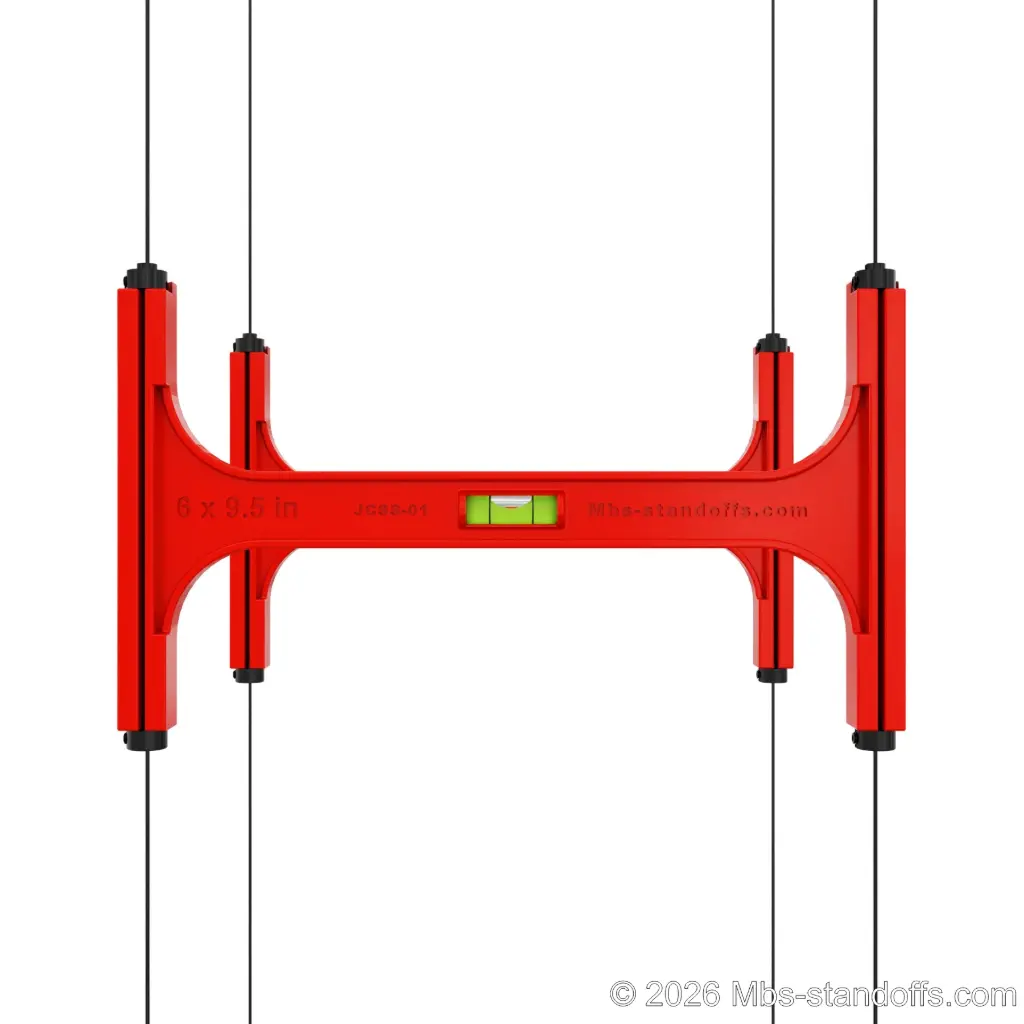 Universal Cable Shelf Side-Mount Jig | 6" × 9.5" Spacing | Sold as Pair | Float Wine Display | 10.25"x6"