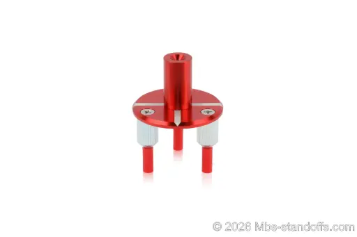[SCS15-IJ] SCS15 3-Hole Mounting Plate Alignment Jig | Red Anodized Aluminum | Float Wine Display System