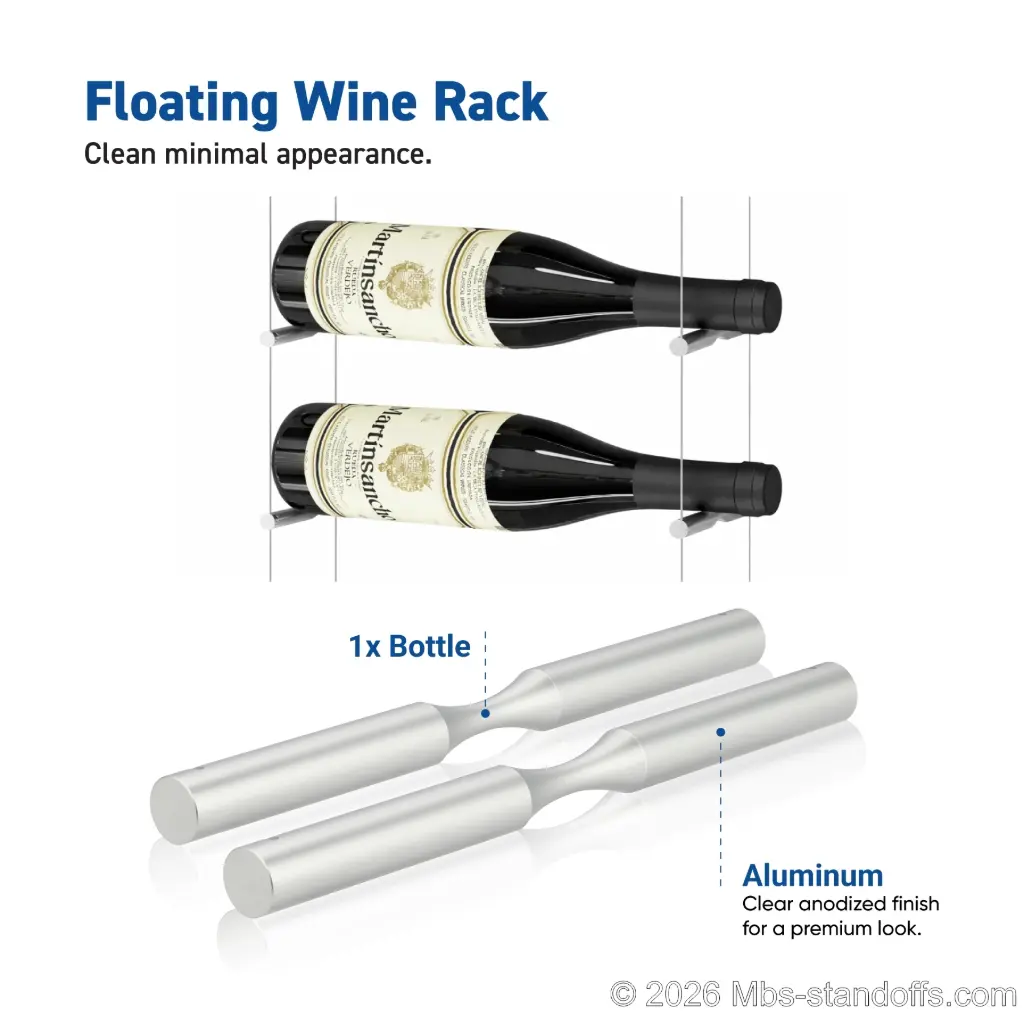 Wine Bottle Pegs for 1/16" Cable