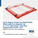 Double-Bottle Wavy Cradle Fork Alignment Jig for 1/16" Cable Mount | Float Wine Display System | 8.25"x8.5"