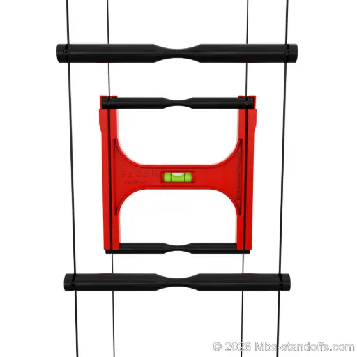 [JCPF-01] Single-Bottle Peg Front Installation Jig for 1/16" Cable | 6.5"x6.5" Spacing | Float Wine Display | 6.5"x6.5"