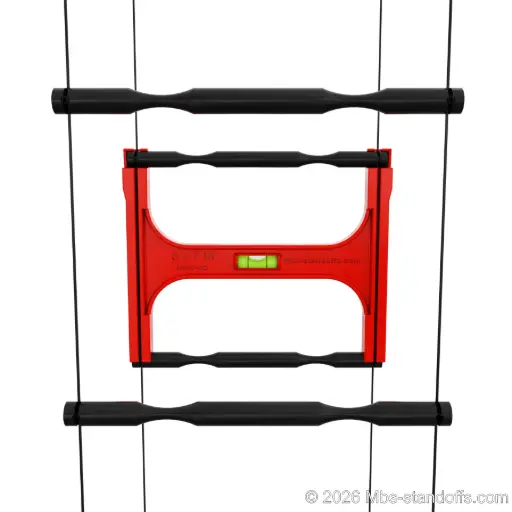 [JCPF-02] Double-Bottle Peg Front Installation Jig for 1/16" Cable | 8x6.5" Spacing | Float Wine Display | 8x6.5"