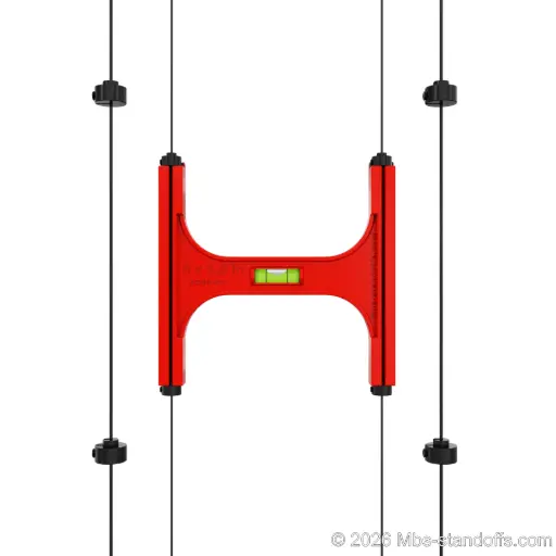 [JCSF-01] Single-Bottle Shelf Front Installation Jig for 1/16" Cable | 6" Spacing | Float Wine Display | 6.25"x6"