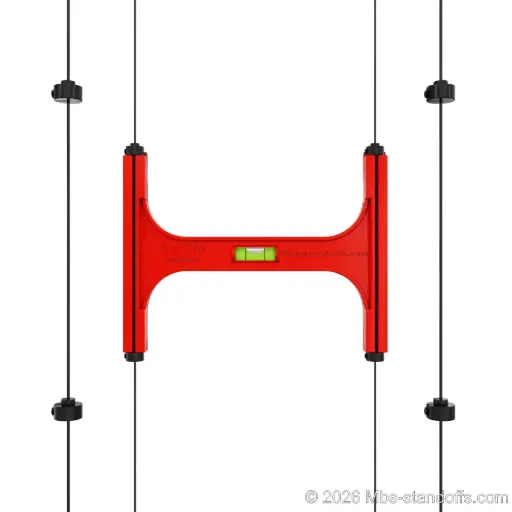 [JCSF-02] Double-Bottle Shelf Front Installation Jig for 1/16" Cable | 6" Spacing | Float Wine Display | 7.75"x6"
