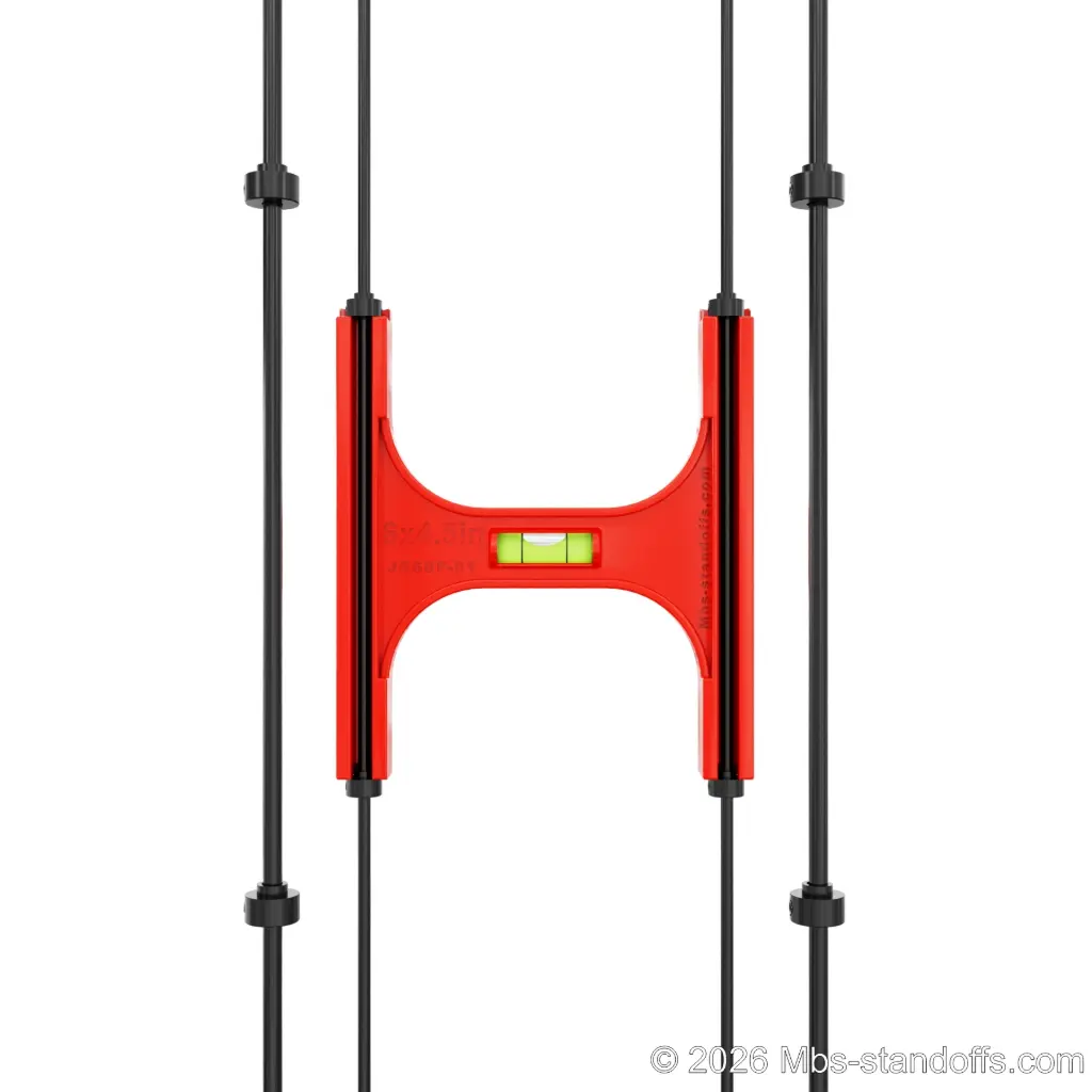 Single-Bottle Shelf Front Installation Jig for 1/4" Rod | 6" Spacing | Float Wine Display | 5.25"x6"