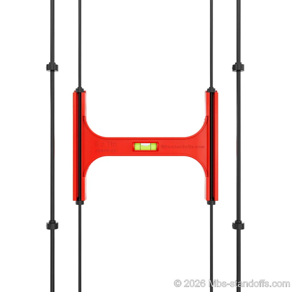 Double-Bottle Shelf Front Installation Jig for 1/4" Rod | 6" Spacing | Float Wine Display | 7.75"x6"