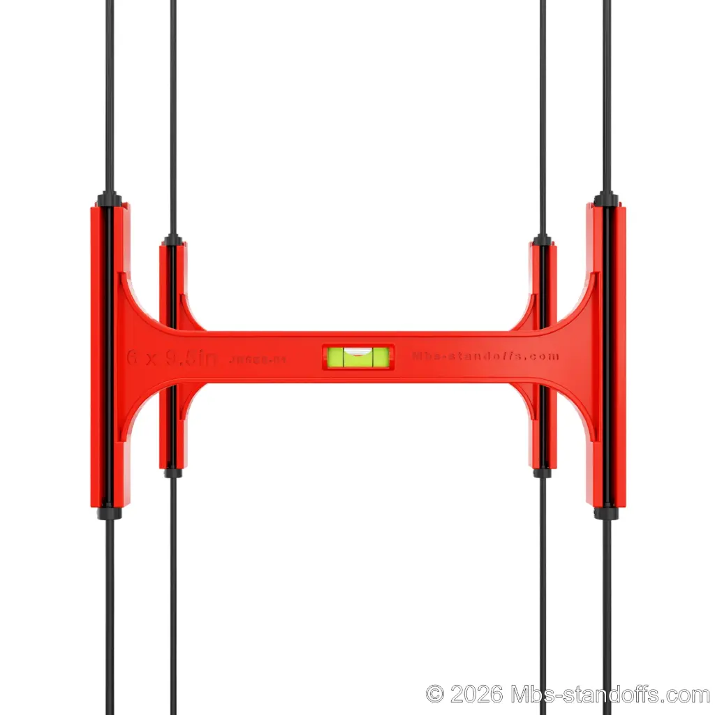 Universal 1/4" Rod Shelf Side-Mount Jig | 6" × 9.5" Spacing | Sold as Pair | Float Wine Display | 9.75"x6"