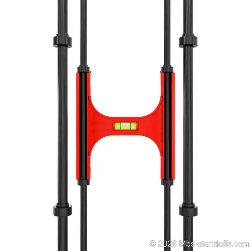 [JR10SF-01] Single-Bottle Shelf Front Installation Jig for 3/8" Rod | 6" Spacing | Float Wine Display | 5.25"x6"