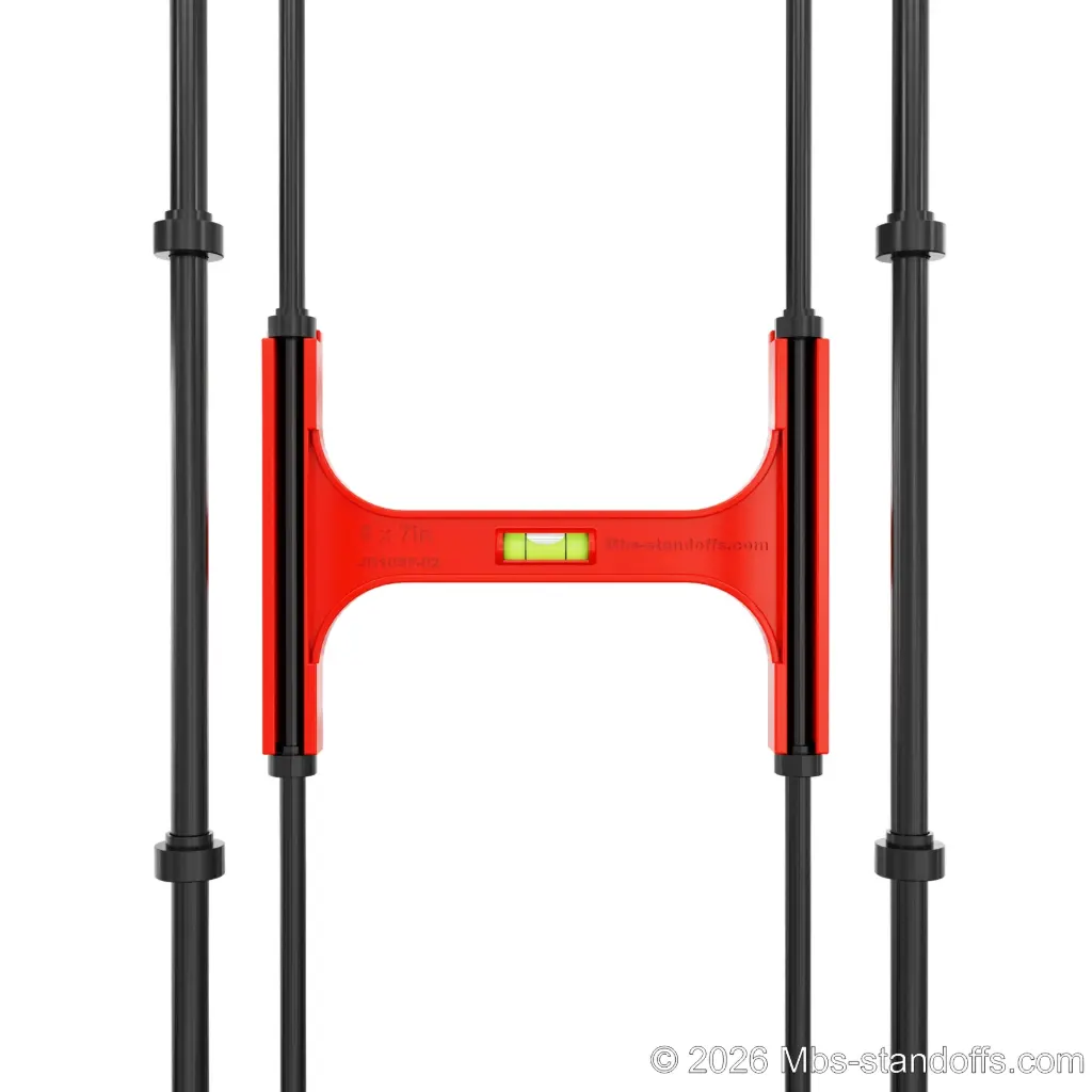 Double-Bottle Shelf Front Installation Jig for 3/8" Rod | 6" Spacing | Float Wine Display | 7.75"x6"