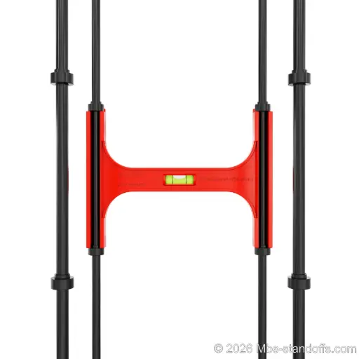 [JR10SF-02] Double-Bottle Shelf Front Installation Jig for 3/8" Rod | 6" Spacing | Float Wine Display | 7.75"x6"