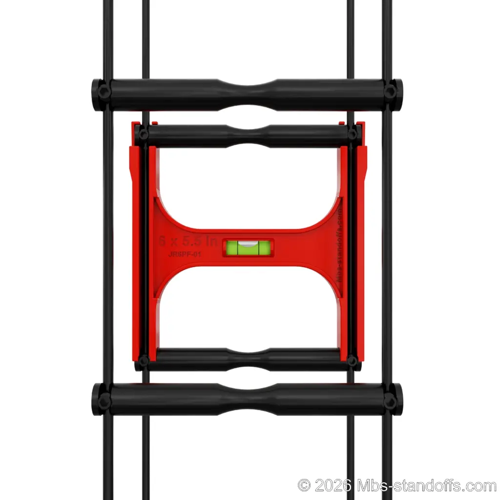 Single-Bottle Peg Front Installation Jig for 1/4" Rod | 6.5"x6.5" Spacing | Float Wine Display