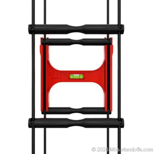[JR6PF-01] Single-Bottle Peg Front Installation Jig for 1/4" Rod | 6.5"x6.5" Spacing | Float Wine Display