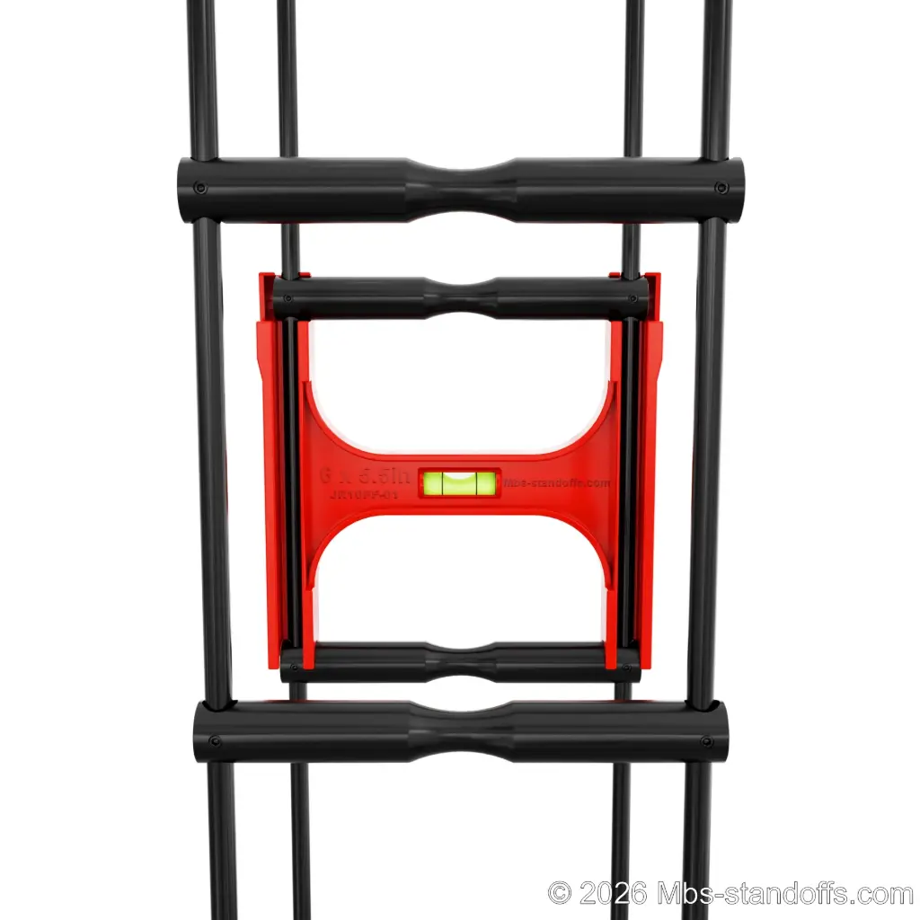 Single-Bottle Peg Front Installation Jig for 3/8" Rod | 6.5"x6.5" Spacing | Float Wine Display