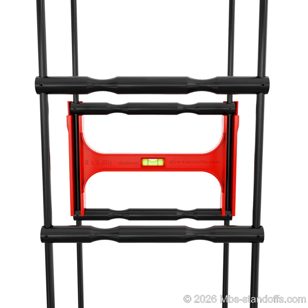 Double-Bottle Peg Front Installation Jig for 3/8" Rod | 9.5"x6.5" Spacing | Float Wine Display