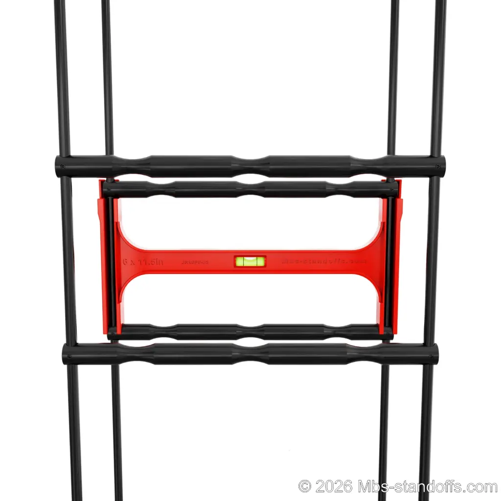 Triple-Bottle Peg Front Installation Jig for 3/8" Rod | 12.5"x6.5" Spacing | Float Wine Display