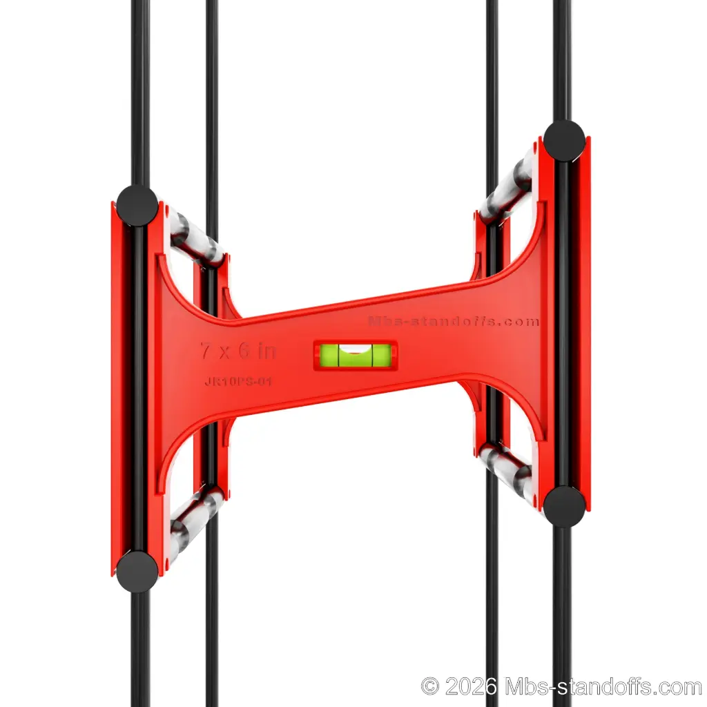 Universal 3/8" Rod Peg Side-Mount Jig | 7" × 6" Spacing | Sold as Pair | Float Wine Display | 8"x7.25"