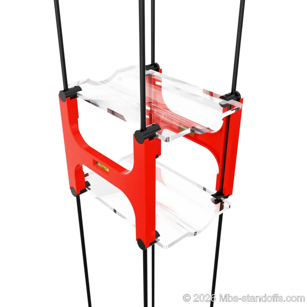1/4" Rod Wave Cradle Side-Mount Alignment Jig | 6" × 6" Spacing | Sold as Pair | Float Wine Display | 7"x6"