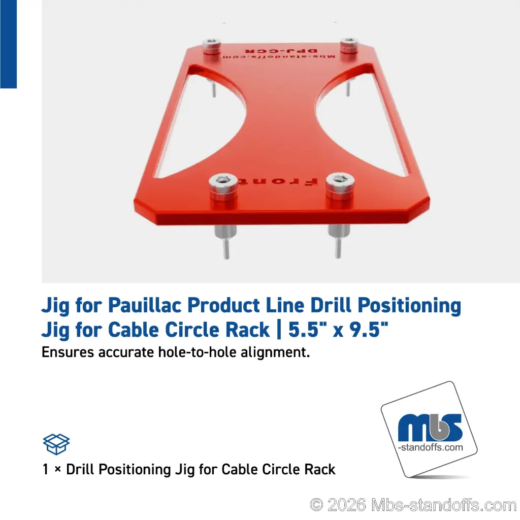 Drill Positioning Jig for Cable Circle Rack | 5.5" x 9.5"