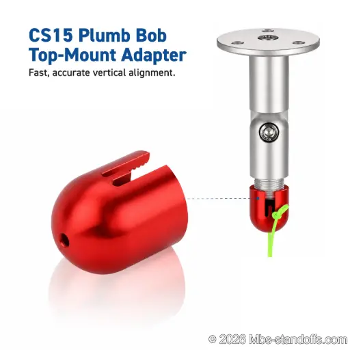 [CS15_D_PLUM_BOB] CS15 Plumb Bob Top-Mount Adapter - Aluminum Red Anodized