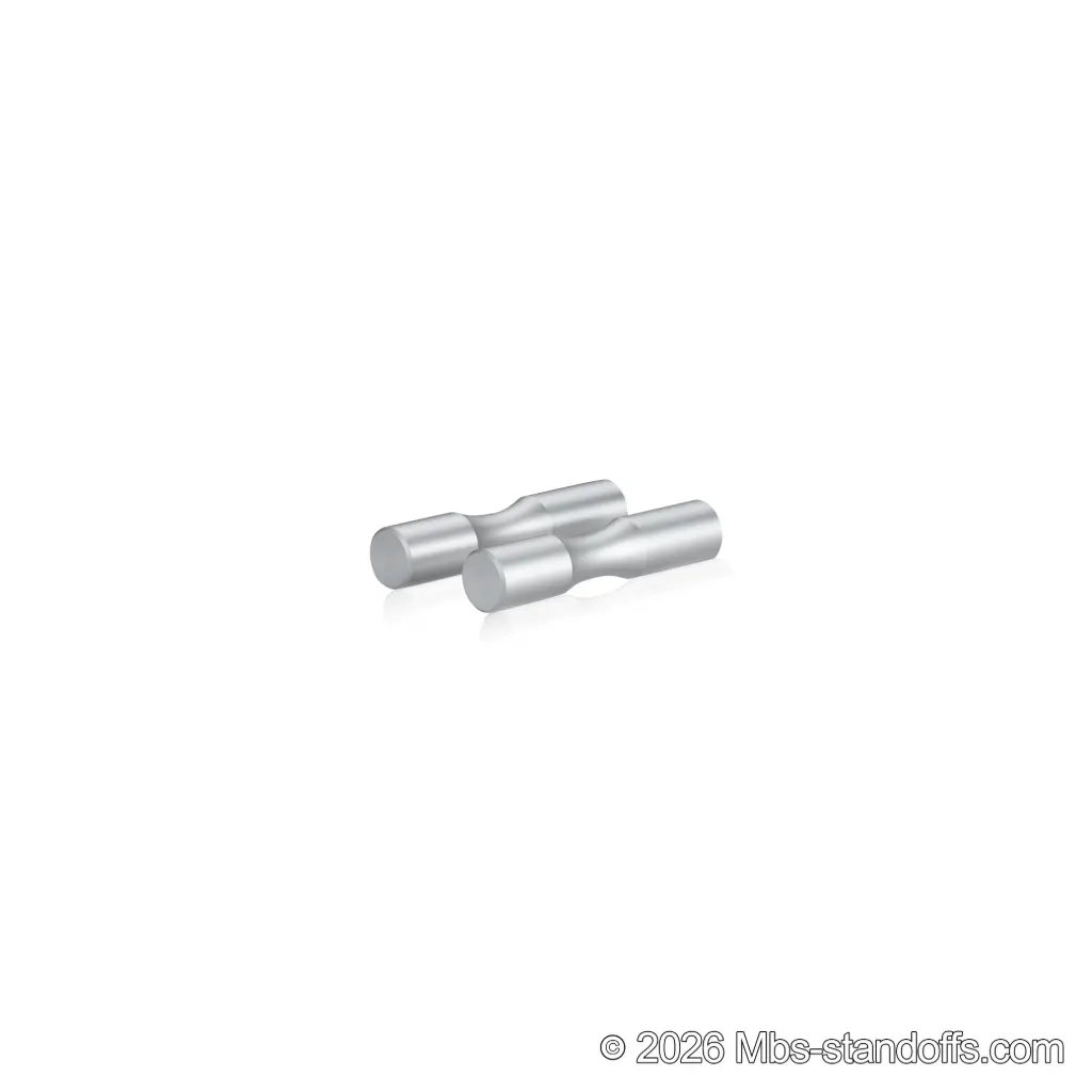 Grenache Wine Wall Peg - Label-Forward 1-Bottle, 3-1/2" Length x 3/4" Diameter, Aluminum Clear Anodized (Set of 2)
