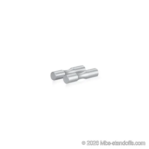[WP075-1A] Grenache Wine Wall Peg - Label-Forward 1-Bottle, 3-1/2" Length x 3/4" Diameter, Aluminum Clear Anodized (Set of 2)