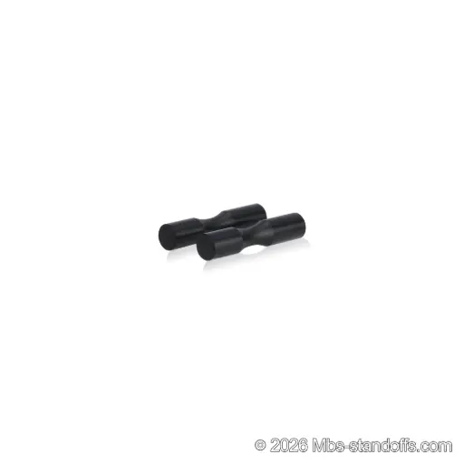 [WP075-1MB] Grenache Wine Wall Peg - Label-Forward 1-Bottle, 3-1/2" Length x 3/4" Diameter, Aluminum Matte Black Anodized (Set of 2)