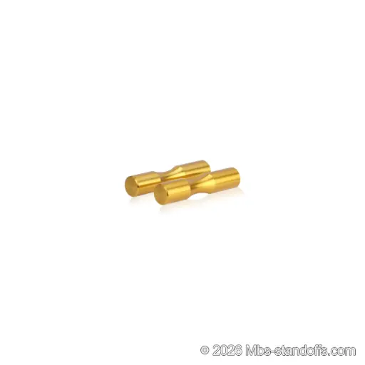 [WP075-1G] Grenache Wine Wall Peg - Label-Forward 1-Bottle, 3-1/2" Length x 3/4" Diameter, Aluminum Gold Anodized (Set of 2)
