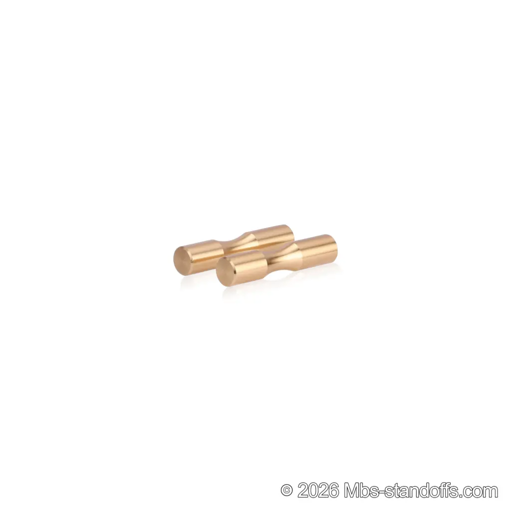 Grenache Wine Wall Peg - Label-Forward 1-Bottle, 3-1/2" Length x 3/4" Diameter, Aluminum Champagne Anodized (Set of 2)