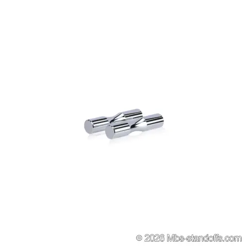 [WP075-1CP] Grenache Wine Wall Peg - Label-Forward 1-Bottle, 3-1/2" Length x 3/4" Diameter, Aluminum Chrome Mirror Electroplated (Set of 2)