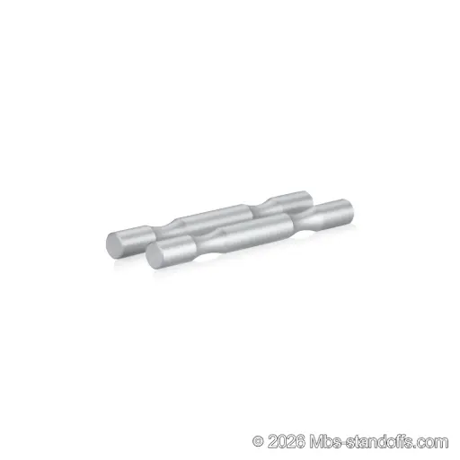 [WP075-2A] Grenache Wine Wall Peg - Label-Forward 2-Bottle, 6-1/2" Length x 3/4" Diameter, Aluminum Clear Anodized (Set of 2)