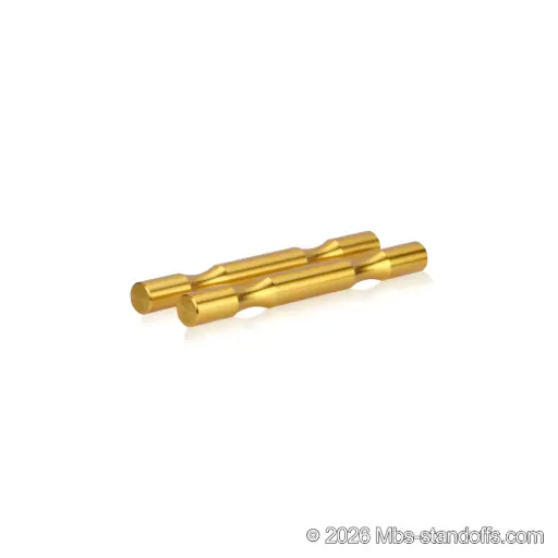 [WP075-2G] Grenache Wine Wall Peg - Label-Forward 2-Bottle, 6-1/2" Length x 3/4" Diameter, Aluminum Gold Anodized (Set of 2)