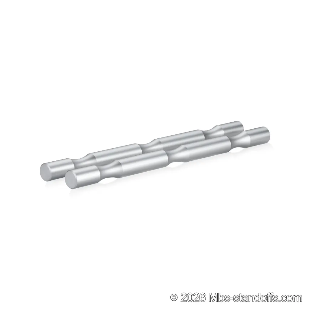 Grenache Wine Wall Peg - Label-Forward 3-Bottle, 9-1/2" Length x 3/4" Diameter, Aluminum Clear Anodized (Set of 2)