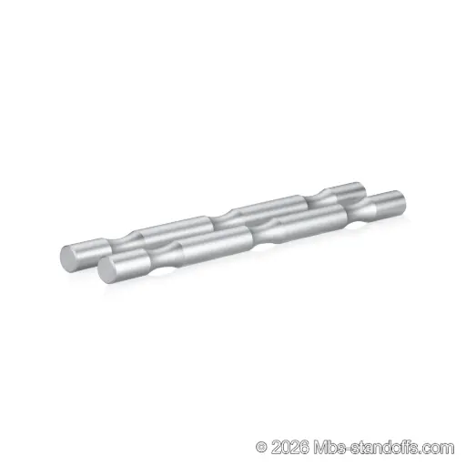 [WP075-3A] Grenache Wine Wall Peg - Label-Forward 3-Bottle, 9-1/2" Length x 3/4" Diameter, Aluminum Clear Anodized (Set of 2)
