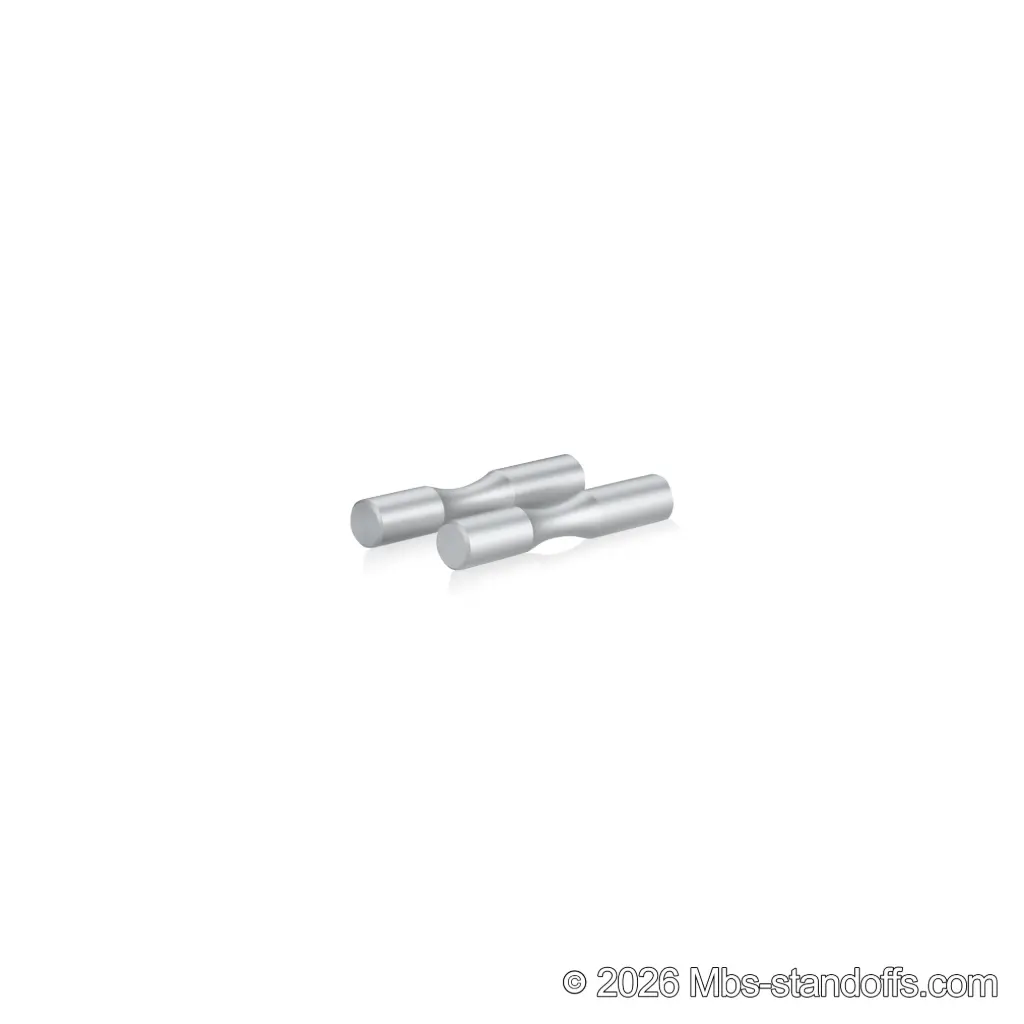 Grenache Wine Wall Peg - Label-Forward 1-Bottle, 3-1/2" Length x 5/8" Diameter, Aluminum Clear Anodized (Set of 2)