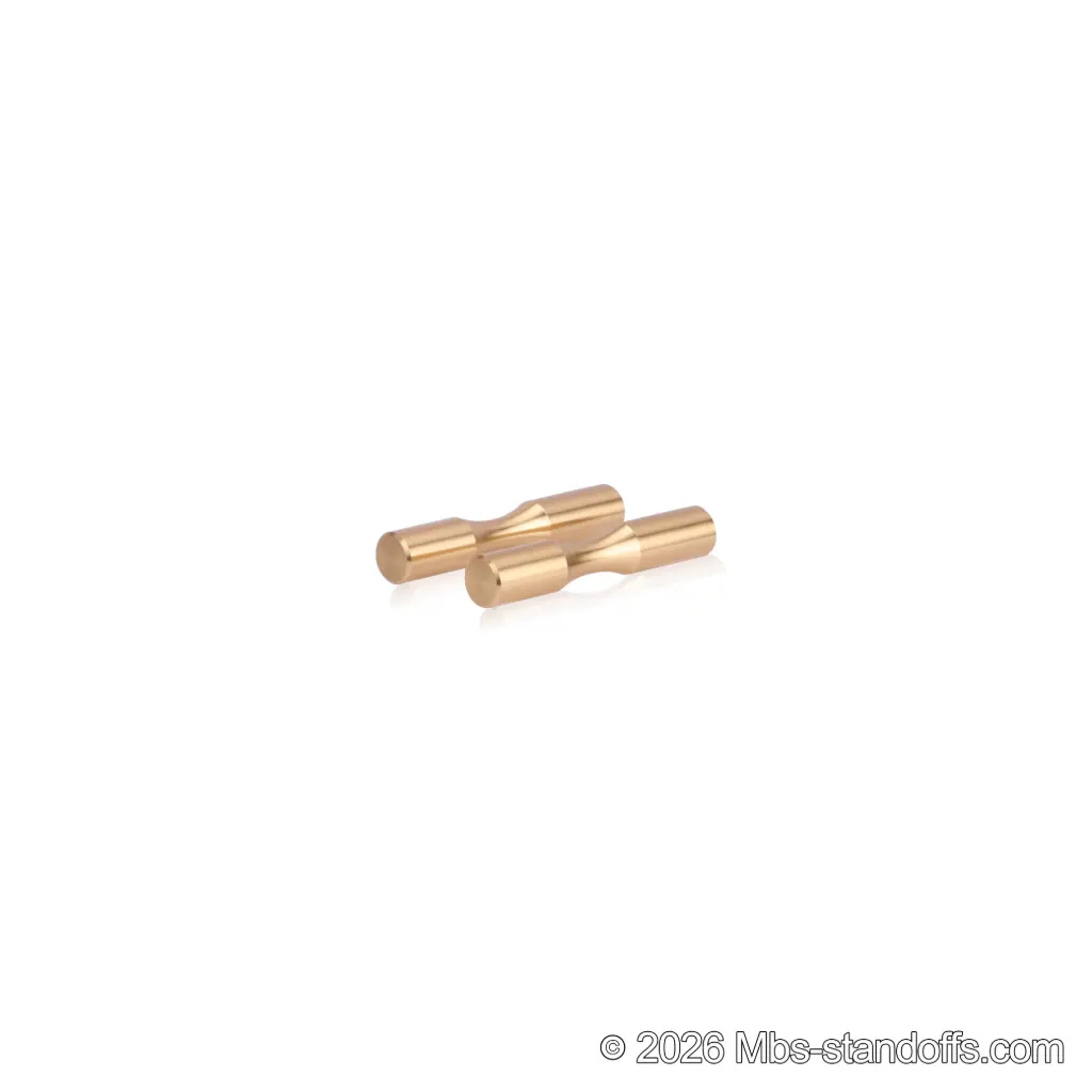 Grenache Wine Wall Peg - Label-Forward 1-Bottle, 3-1/2" Length x 5/8" Diameter, Aluminum Champagne Anodized (Set of 2)
