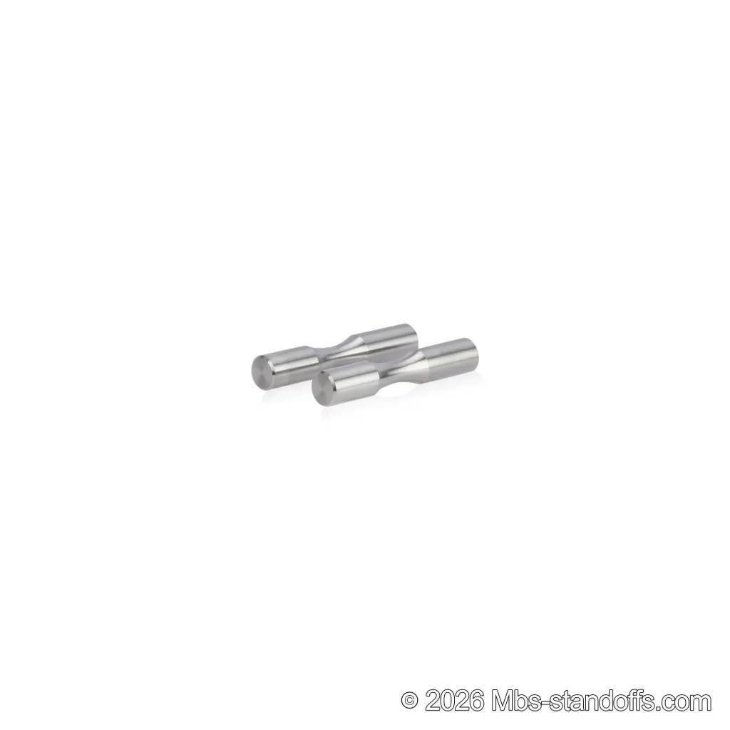 Grenache Wine Wall Peg - Label-Forward 1-Bottle, 3-1/2" Length x 5/8" Diameter, Stainless Steel Satin Brushed (Set of 2)
