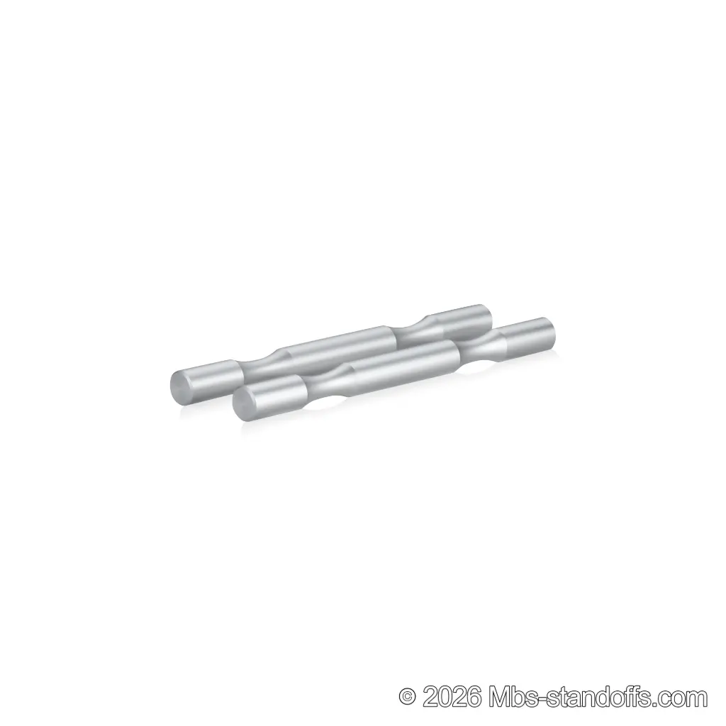 Grenache Wine Wall Peg - Label-Forward 2-Bottle, 6-1/2" Length x 5/8" Diameter, Aluminum Clear Anodized (Set of 2)
