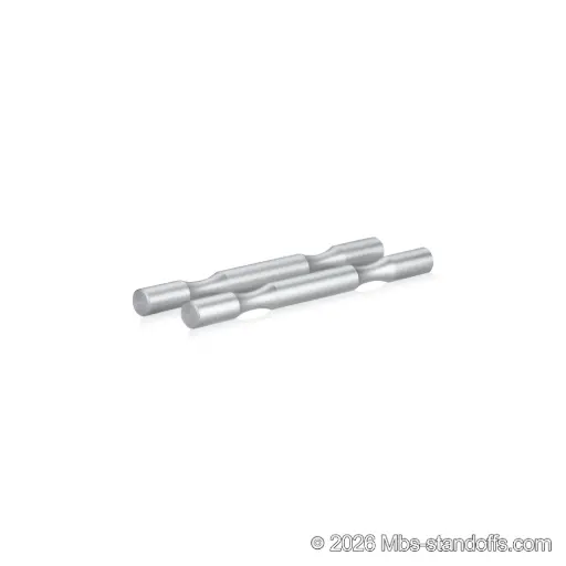 [WP058-2A] Grenache Wine Wall Peg - Label-Forward 2-Bottle, 6-1/2" Length x 5/8" Diameter, Aluminum Clear Anodized (Set of 2)