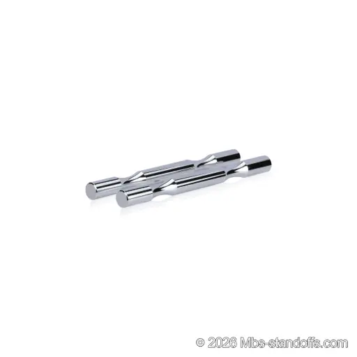 [WP058-2CP] Grenache Wine Wall Peg - Label-Forward 2-Bottle, 6-1/2" Length x 5/8" Diameter, Aluminum Chrome Mirror Electroplated (Set of 2)