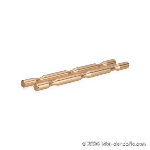 [WP058-3BR] Grenache Wine Wall Peg - Label-Forward 3-Bottle, 9-1/2" Length x 5/8" Diameter, Aluminum Champagne Anodized (Set of 2)
