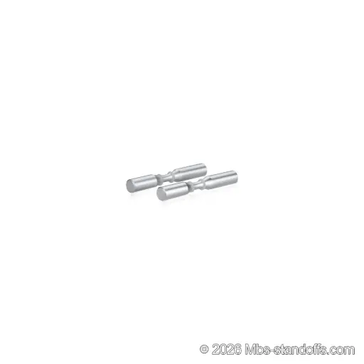 [WPR050-1A] Grenache Wine Wall Peg - Label-Forward 1-Bottle with O-Ring, 3-1/2" Length x 1/2" Diameter, Aluminum Clear Anodized (Set of 2)