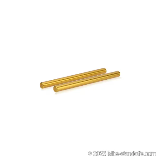 [WP050-700G] Tempranillo Wine Wall Peg - Cork-Forward 1-Bottle, 7" Length x 1/2" Diameter, Aluminum Gold Anodized (Set of 2)