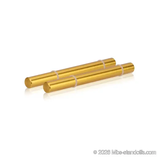 [WPR058-700G] Tempranillo Wine Wall Peg - Cork-Forward 1-Bottle with O-Ring, 7" Length x 5/8" Diameter, Aluminum Gold Anodized (Set of 2)