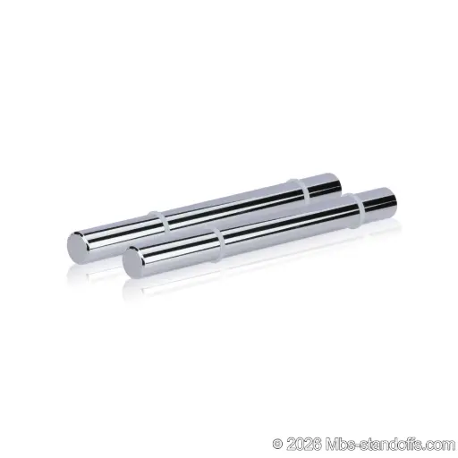 [WPR058-700CP] Tempranillo Wine Wall Peg - Cork-Forward 1-Bottle with O-Ring, 7" Length x 5/8" Diameter, Aluminum Chrome Mirror Electroplated (Set of 2)
