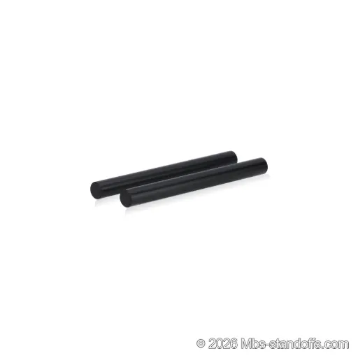 [WP058-700MB] Tempranillo Wine Wall Peg - Cork-Forward 1-Bottle, 7" Length x 5/8" Diameter, Aluminum Matte Black Anodized (Set of 2)