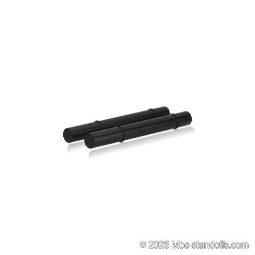 [WPR075-700MB] Tempranillo Wine Wall Peg - Cork-Forward 1-Bottle with O-Ring, 7" Length x 3/4" Diameter, Aluminum Matte Black Anodized (Set of 2)