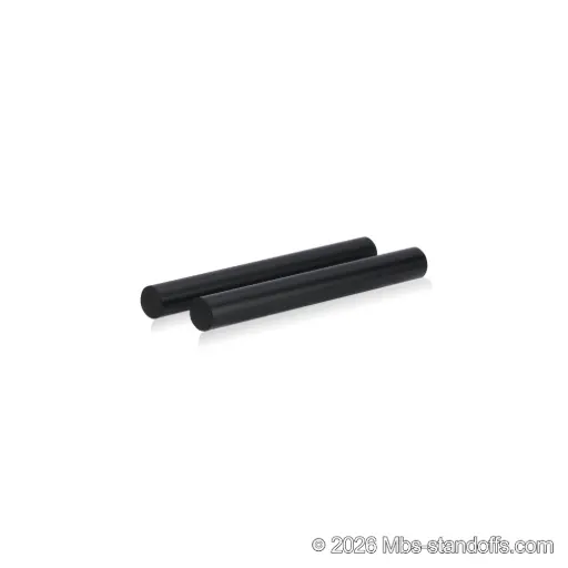 [WP075-700MB] Tempranillo Wine Wall Peg - Cork-Forward 1-Bottle, 7" Length x 3/4" Diameter, Aluminum Matte Black Anodized (Set of 2)
